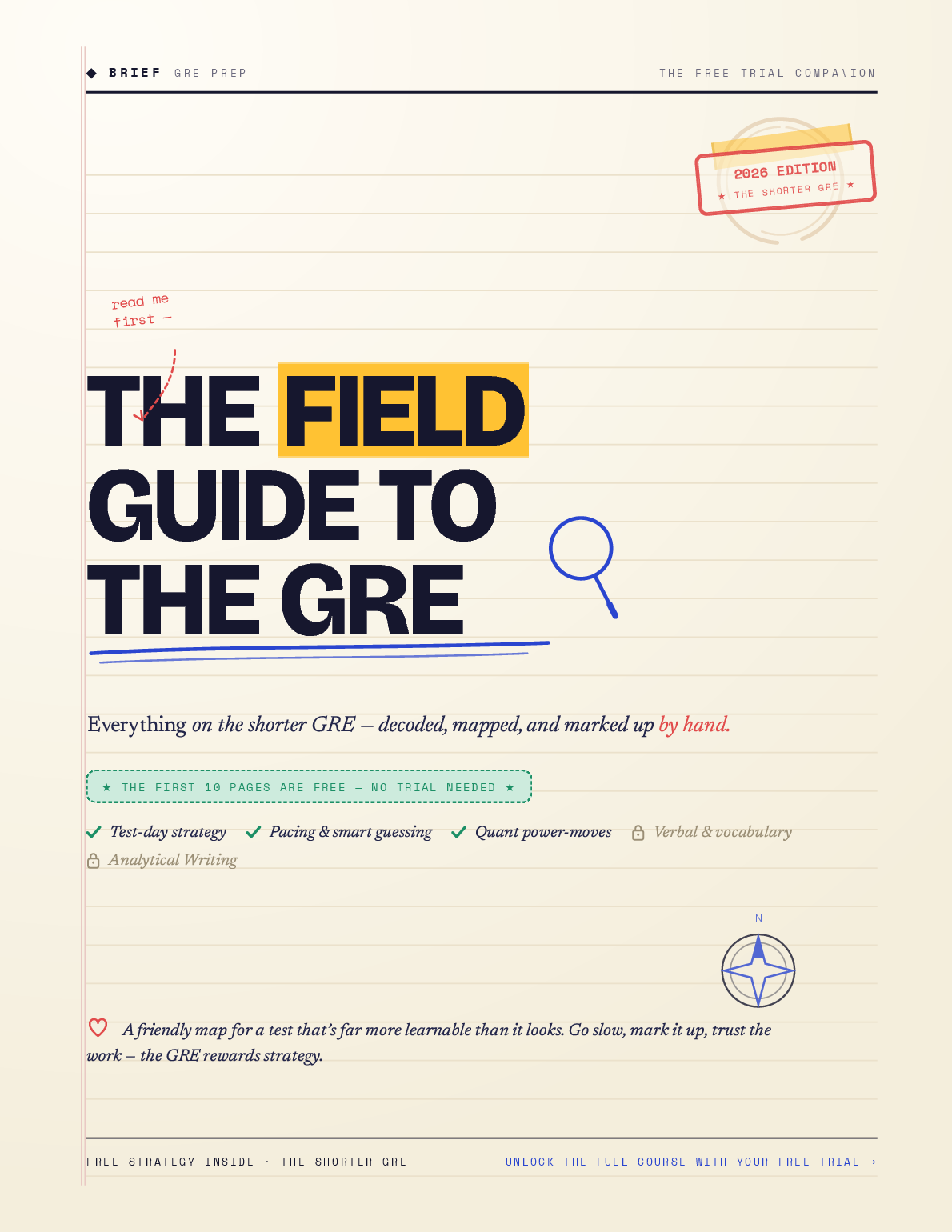 The Field Guide to the GRE — page 1 of 20