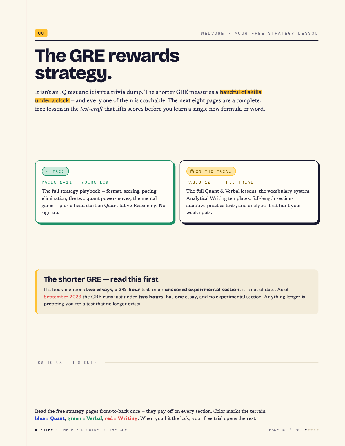 The Field Guide to the GRE — page 2 of 20