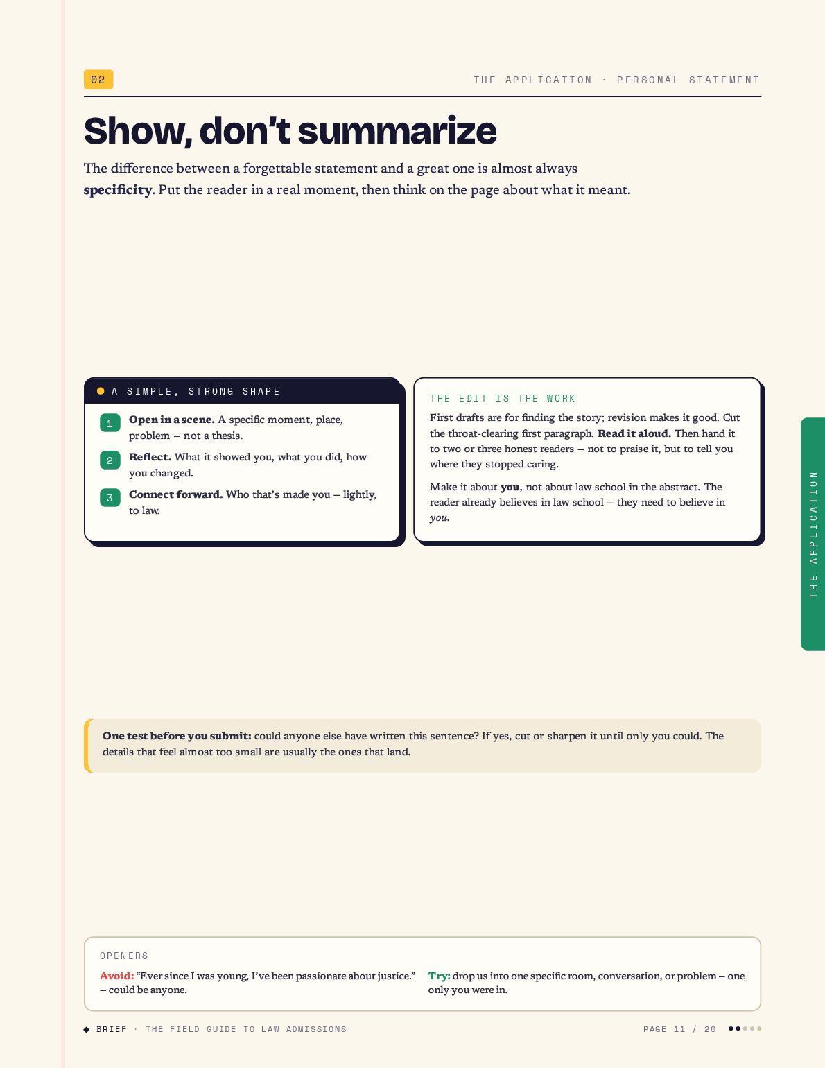 The Field Guide to Getting In — page 11 of 20